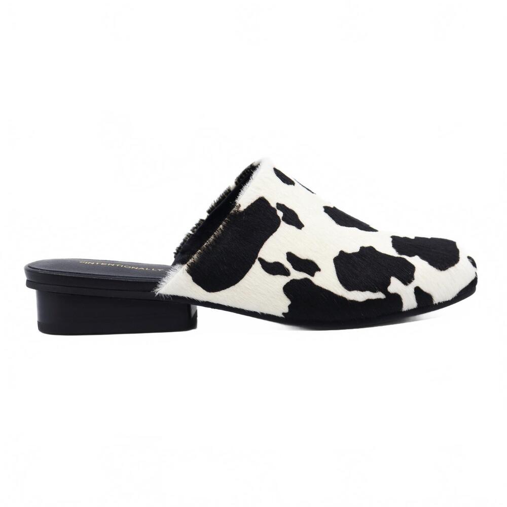 NEW INTENTIONALLY BLANK women's touch backless mule in black moo